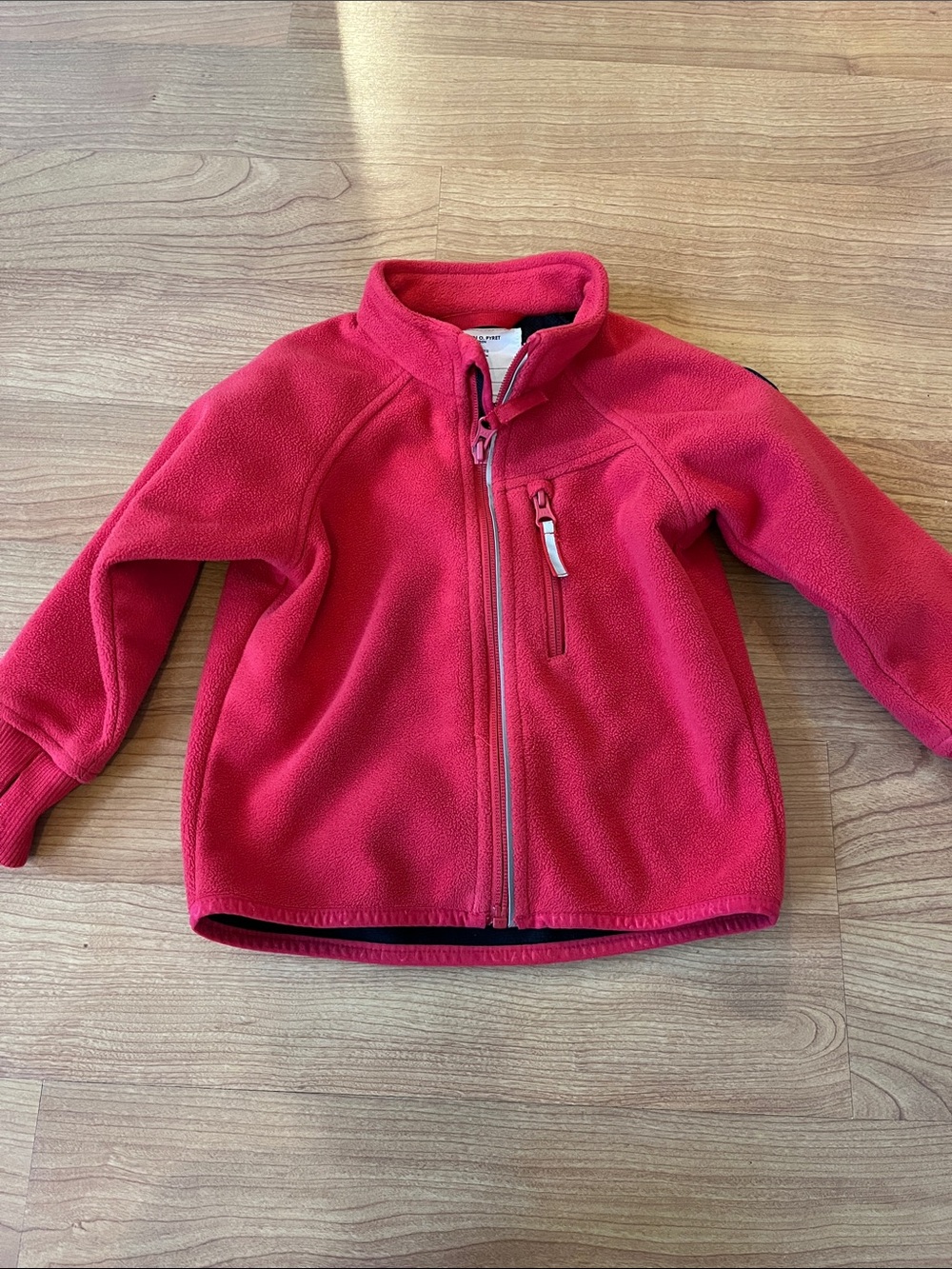 Polarn O. Pyret Bright Red windproof wind Fleece Jacket